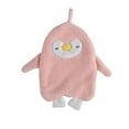 thumbnail image 3 of High-density Coral Fleece Love Patch Embroidered Bowknot Hand Towel Peach Heart, 3 of 9