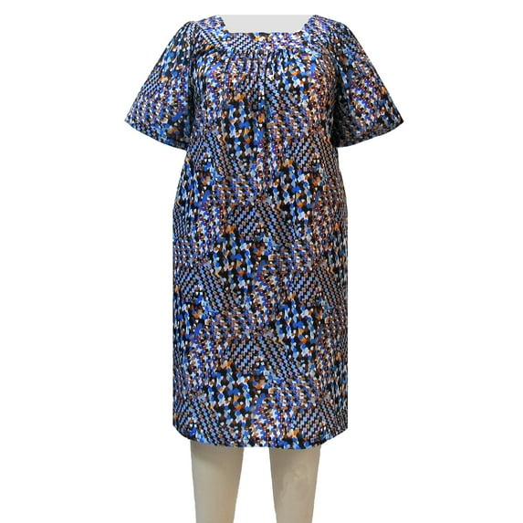A Personal Touch Women's Plus Size Square Neck Lounging Dress - Geotastic - 5X