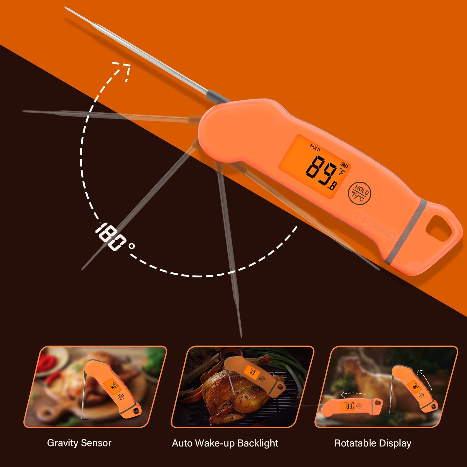 Inkbird Wi-Fi Bluetooth BBQ Temperature Controller Grill Thermometer and Instant Read Thermometer IHT-1P