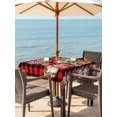 thumbnail image 2 of Outdoor Tablecloth with Umbrella Hole and Zipper, Christmas Cats Square Table Cloth 54x54 Inch Waterproof Tablecloth, XmasTree Winter Gifts Floral Red Black Plaid Picnic Table Cover for Patio Camping, 2 of 7