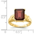 thumbnail image 5 of Primal Gold 14 Karat Yellow Gold 11x9mm Emerald-cut Garnet Ring, 5 of 7