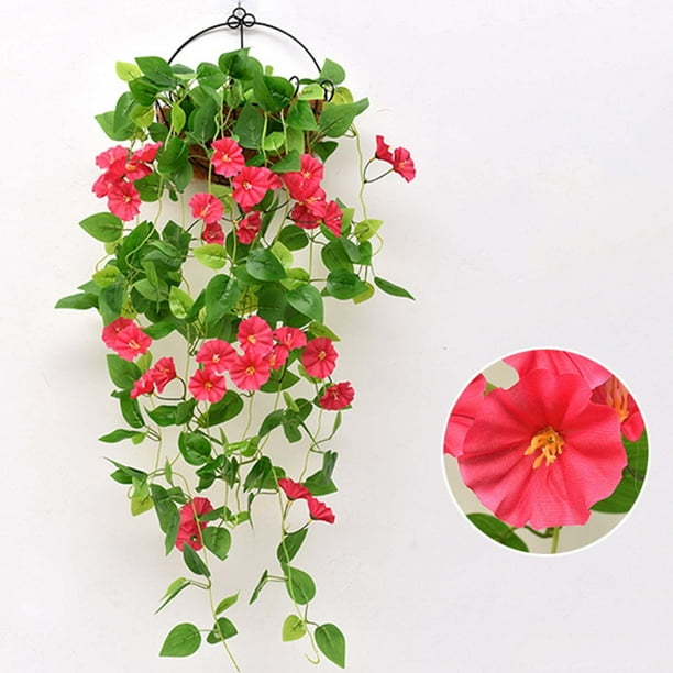 Simulated Artificial Flowers Multibunch Artificial Morning Glories Artificial Outdoor Flowers Suitable For Indoor/outdoor Hanging Flower Pot