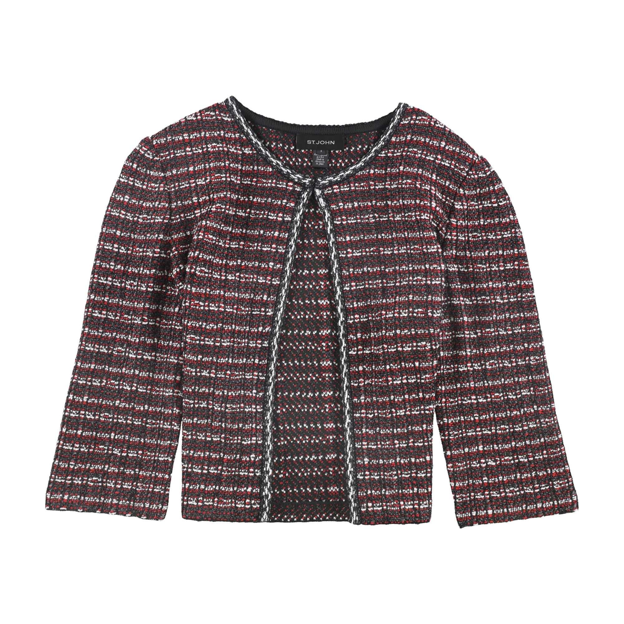 St. John Womens Tweed Blazer Jacket 