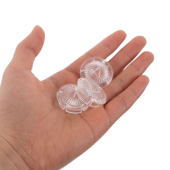 FENGGUIQU 12Pcs Clear Faucet Index Buttons Hot Cold Tap Handle Caps Replacement for Bathroom Kitchen