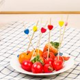 thumbnail image 2 of 100 piezas/bolsa de palitos de fruta decorativos de San Valentín con forma de amor, desechables, creativos y bonitos, para tartas, palitos de bambú, 2 of 5