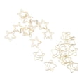 thumbnail image 4 of 100 Uds Clips de papel portátiles pequeños antideslizantes Linda forma de luna y estrella galvanoplastia Metal dorado Clips de clasificación de archivos de oficina, 4 of 5