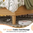 thumbnail image 5 of VECELO Queen Size Bed Frame with Upholstered Linen Fabric Adjustable Headboard, Strong Wood Slats Supports, No Box Spring Needed, Beige, 5 of 11