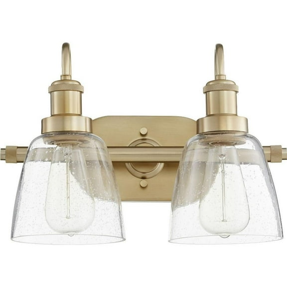 2 Light Bathroom Light in Transitional Style-10.5 inches Tall and 17.75 inches Wide-Aged Brass Finish Bailey Street Home 183-Bel-3399900