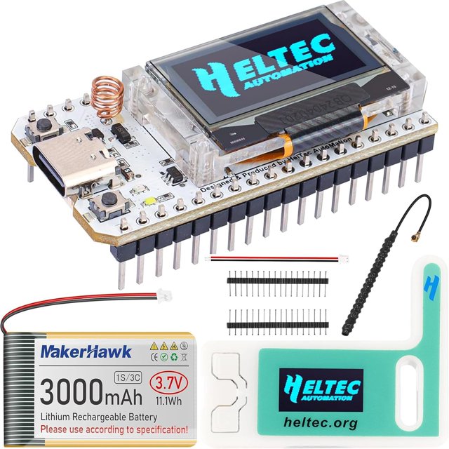 Placa de desarrollo ESP32 LoRa V3 con conjunto de baterías de 3000 mAh
