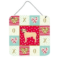 Sato Dog Love Wall or Door Hanging Prints Red