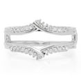 thumbnail image 2 of Dazzlingrock Collection 0.25 Carat (ctw) 14K Round Diamond Wedding Band Enhancer Guard Double Ring 1/4 CT, White Gold, Size 5.5, 2 of 3