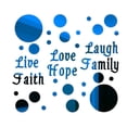 thumbnail image 1 of Solid Circle Love Life Laugh Wall Sticker, 1 of 5