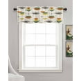 thumbnail image 3 of Sage Green Boho Kitchen Valances for Windows Farmhouse Linen Window Valance Curtain for Living Room Window Treatment Geometric Bohemian Color Block Valance Rod Pocket Topper Drape, 60 x 18 Inch, 3 of 6