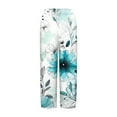 thumbnail image 5 of Huowey Women'S Capris Pants Casual Summer Tie Dye Printed Wide Leg Breathable Comfortable Loose Trousers With Pockets Quickly Dry Baggy Trousers Stylish Joggers,Mint Green,XXL, 5 of 5