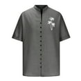 thumbnail image 4 of Ma Commande! Aqestyerly Haut Grande Taille pour Femmes en Solde, Chemise à Manches Courtes à Col Rabattu Imprimé Mode Décontractée pour Hommes, 4 of 6