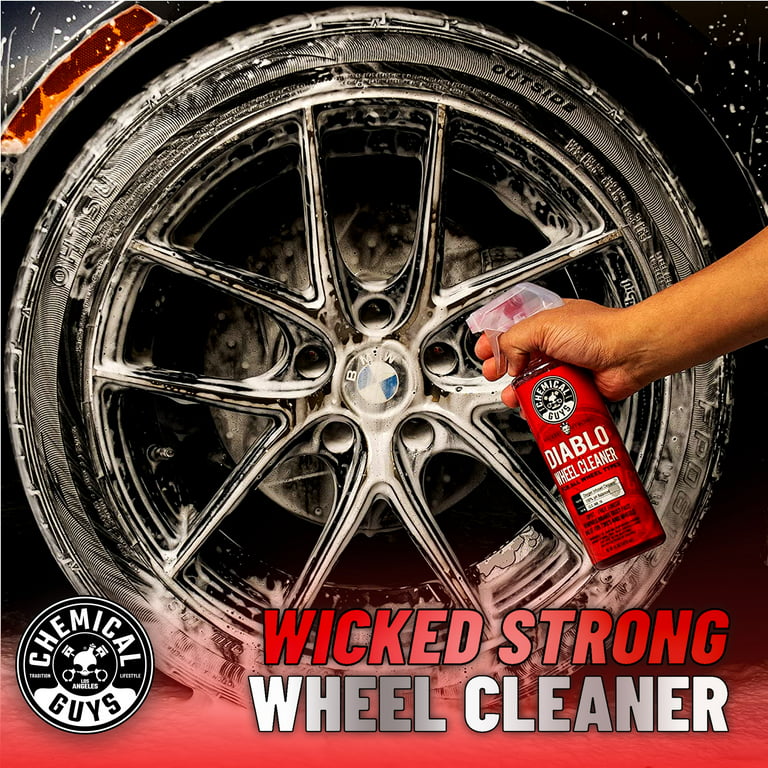 Chemical Guys Wheel Cleaner & Tire Protectant Bundle with (1) 16 oz Silk  Shine Protectant and (1) 16 oz Diablo Wheel Cleaner