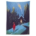 thumbnail image 3 of Ambesonne Xmas Tablecloth Rectangular Table Cover, Santa Claus in Mountain, 60"x84", Multicolor, 3 of 4