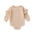 thumbnail image 2 of XDZJLR Jumpsuit for Girls Baby Boy Knit Sweater Oversized Crewneck Sweatshirt Cute Fall Outfit Beige 0-3 Months, 2 of 7