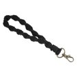 thumbnail image 1 of Unique Bargains Wrist Lanyard for Keys, Braided Twisted Keyring Hand Wrist Lanyards, Black, 1 of 5