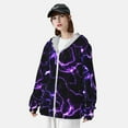 thumbnail image 3 of Gaeub Galaxy Lightning Men's and Women's UPF 50+ Long-Sleeved Sun Protection Clothing, Fishing Shirt Long Sleeve Zip-XX-Large, 3 of 7