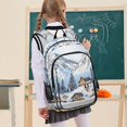 thumbnail image 7 of FORMRS Unisex School Backpack 17" Student Travel Bag with Laptop Compartment, Winter Village, 7 of 7