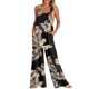 thumbnail image 1 of Gibobby Mono Bombachos Monos de mujer Verano Casual Suelto Sin mangas Patchwork Doble bolsillos Mono Estampado floral Boho Pierna ancha Babero en general(Negro， XL), 1 of 4