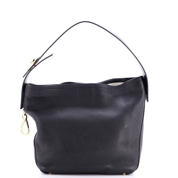 Pre-Owned VLogo Ohval Hobo Shoulder Bag Leather By Rebag