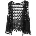 thumbnail image 1 of HBFAGFB Cardigan Sans Manches pour Femmes Mode Printemps Été Tricoté Noir Taille Unique, 1 of 3