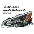 thumbnail image 2 of Labwork Headlights Assembly Black Halogen Headlamp Housing 26060-6CA0A Fit for 2019 2020 Nissan Altima, Front Left (Driver Side), 2 of 7