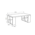thumbnail image 7 of Ada Home Decor Furniture White Brian Modern Coffee Table with Storage Shelf, 7 of 7