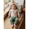 thumbnail image 5 of RUINIXCW Baby Boy Fall Outfits Long Sleeve Goose Print Sweatshirt + Pants Set Toddler Clothes, 5 of 9