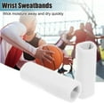 thumbnail image 3 of Unique Bargains 1 Pair Sweat Absorbing Wrist Sweatbands Athletic Cotton Yarn Latex White 8x15cm, 3 of 6