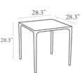 thumbnail image 5 of Luxury Commercial Living 28" Beige Stackable Square Outdoor Patio Dining Table, 5 of 5
