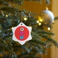 thumbnail image 7 of 3drose, I Love You, 3 inch Snowflake Porcelain Ornament, 7 of 7