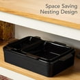 thumbnail image 4 of Favory Bakeware Set, Baking Dish Set, 3-Piece Nonstick, Toxin-Free, Ceramic Serving Dishes, Casserole, Bread Loaf, Square Pan, Space-Saving Nesting Design - Black Licorice, 4 of 10