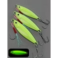 thumbnail image 3 of 5pcs Luminous Trout Spoon Metal Fishing Lures Spinner Baits Bass Hooks Tackle, 3 of 28