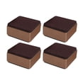 thumbnail image 3 of Set of Solid Lifts Desk Sofa Feet Brown 60x32mm, 3 of 8