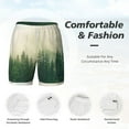 thumbnail image 5 of Sigee Fog Forest Print Mens Swim Trunks with Compression Liner Quick Dry Swim Stretch Beach Shorts with Pockets,S-3XL, 5 of 7