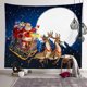 thumbnail image 5 of Tapiz navideño Accesorios de alce de Papá Noel Tapiz de pared de poliéster impreso con temática navideña para decoraciones de fiestas (150_x_130_cm), 5 of 5