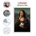 thumbnail image 2 of Funny Mona Lisa Bathroom Painting On Canvas Wall Art Poster Scroll Picture Print Living Room Walls Decor Home Posters 24x36inch(60x90cm), 2 of 6