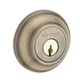 thumbnail image 1 of Baldwin SC.TRD.049 Single Cylinder Traditional Round Deadbolt Matte Brass & Black, 1 of 1