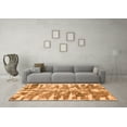 thumbnail image 3 of Ahgly Company Indoor Round Abstract Orange Modern Area Rugs, 4' Round, 3 of 4