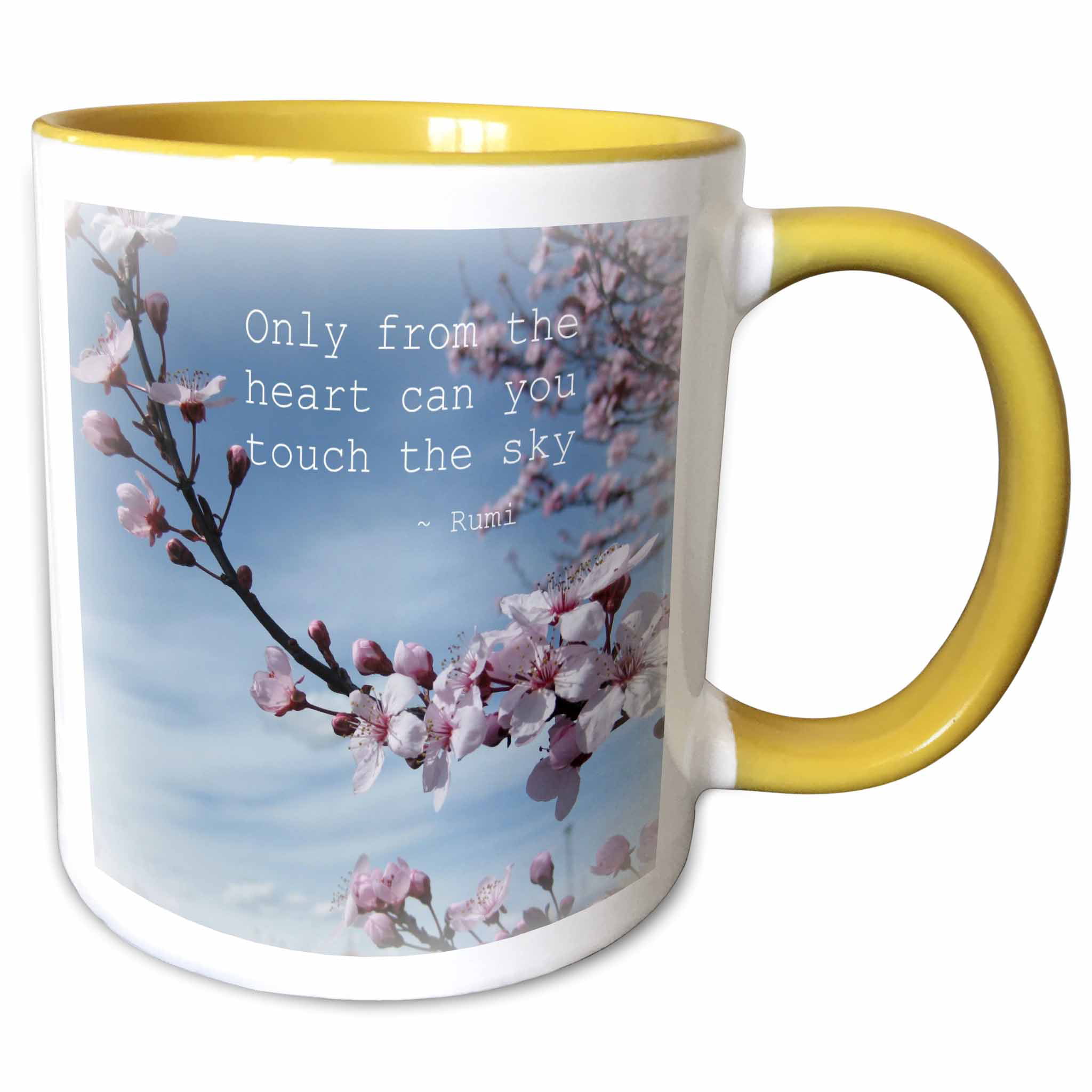 Sakura Cherry Blossom Coffee Mugs Mugs Bee and Sakura Design Coffee Mug Butterfly 15 oz Coffee Mugs Floral Designs 11 oz Coffee Mugs