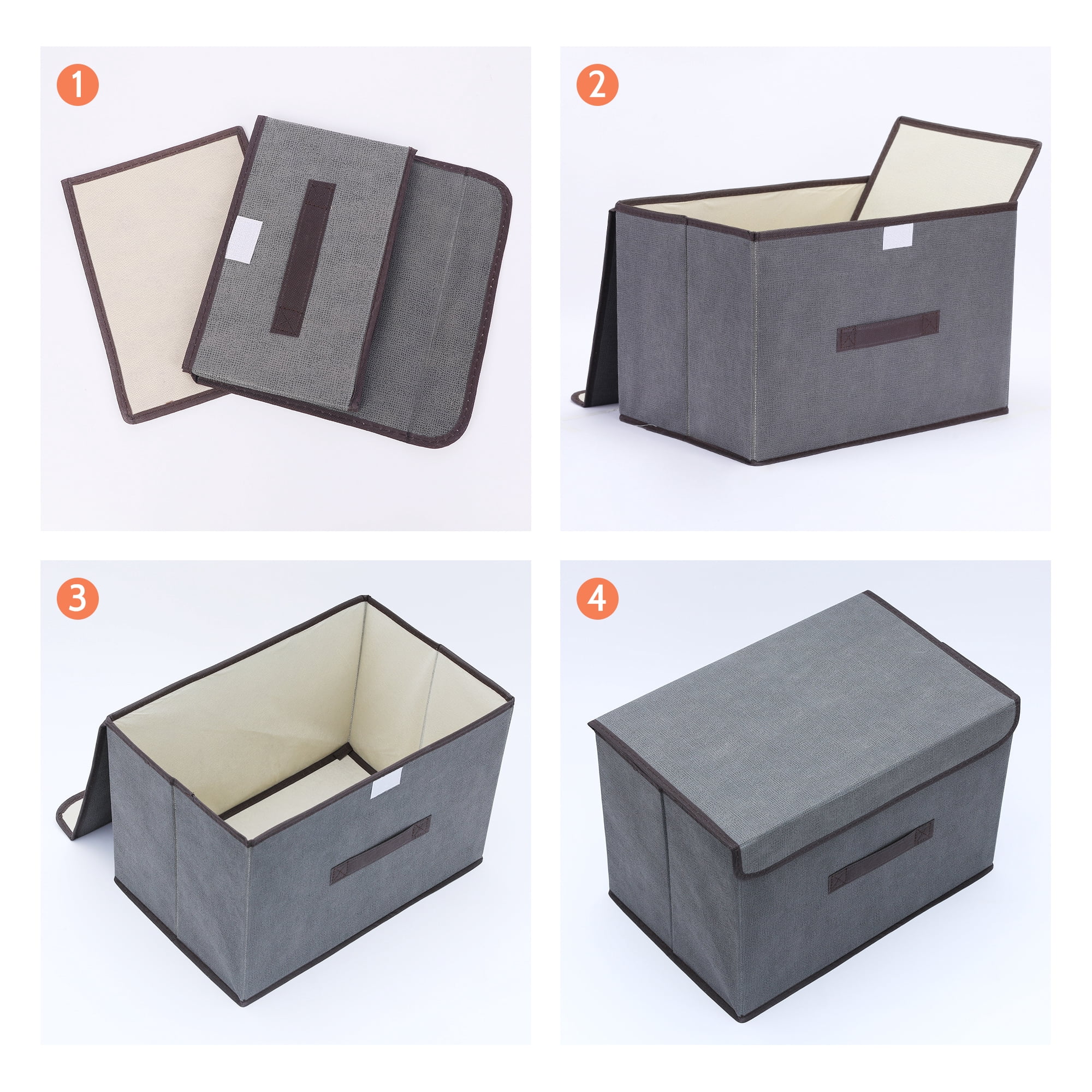 Unique Bargains 1 Pack Clothes Storage Bags Moving Bags Grey 14.2*9.1*9.4in