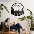 thumbnail image 4 of KAINSY Personalized Fishing Metal Sign | Custom Last Name Sign | Metal Fishing Wall Decor | Hunting Fishing Signs | Personalized Lake House Decor | Farmhouse Metal Wall Art | Fisherman Gift(10inches), 4 of 8
