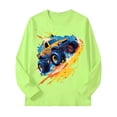 thumbnail image 5 of mgoYE Boys Long Sleeve Sweatshirt 2T 3T 4T 5T, Casual Cotton Hoodie Cartoon Graphic Crewneck Tops Tees Shirt for Kids Toddler Boy(Green,13-15 Years), 5 of 5