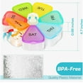 thumbnail image 4 of Weekly Pill Organizer, Large Daily Pill Case Portable Travel 7 Day Pill Box Dispenser with Large Compartments and Rainbow Lids Container for Pills/Vitamins/Fish Oil - Colorful, 4 of 8