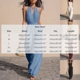 thumbnail image 3 of Edvintorg Women's Summer One Piece Jumpsuits Dressy Casual Sleeveless V-Neck Wide Leg Rompers Jumpers with Pockets Travel Clothes, 3 of 8