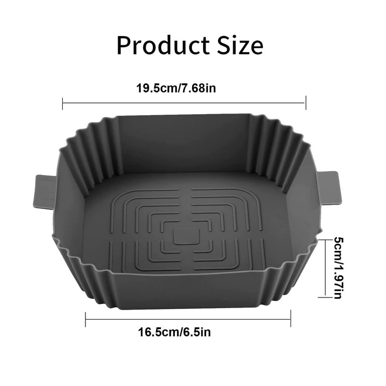 Miracredo Air Fryer Silicone Liners, Food Safe Air Fryer Silicone Pot,  Reusable Silicone Tray, Compatible with Ninja Air Fryer Basket (X Large -  8.86