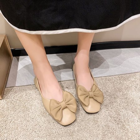 2024 New Arrival Spring Summer Bow Comfortable Casual Solid Color Elegant Women's Shoes Shallow Breathable Flat Shoes NO:103